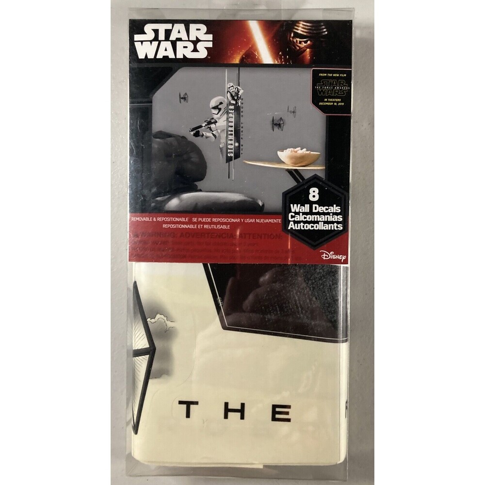 Star Wars 8 Wall Decals • New • Disney, Storm Trooper, Tie Fighter